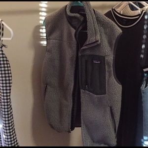Retro, grey Patagonia vest